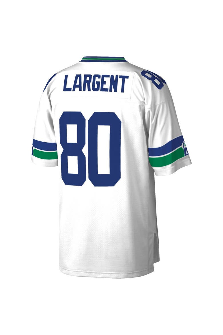 Men's Mitchell & Ness Steve Largent White Seattle Seahawks Legacy Replica Jersey, Alternate, color, White