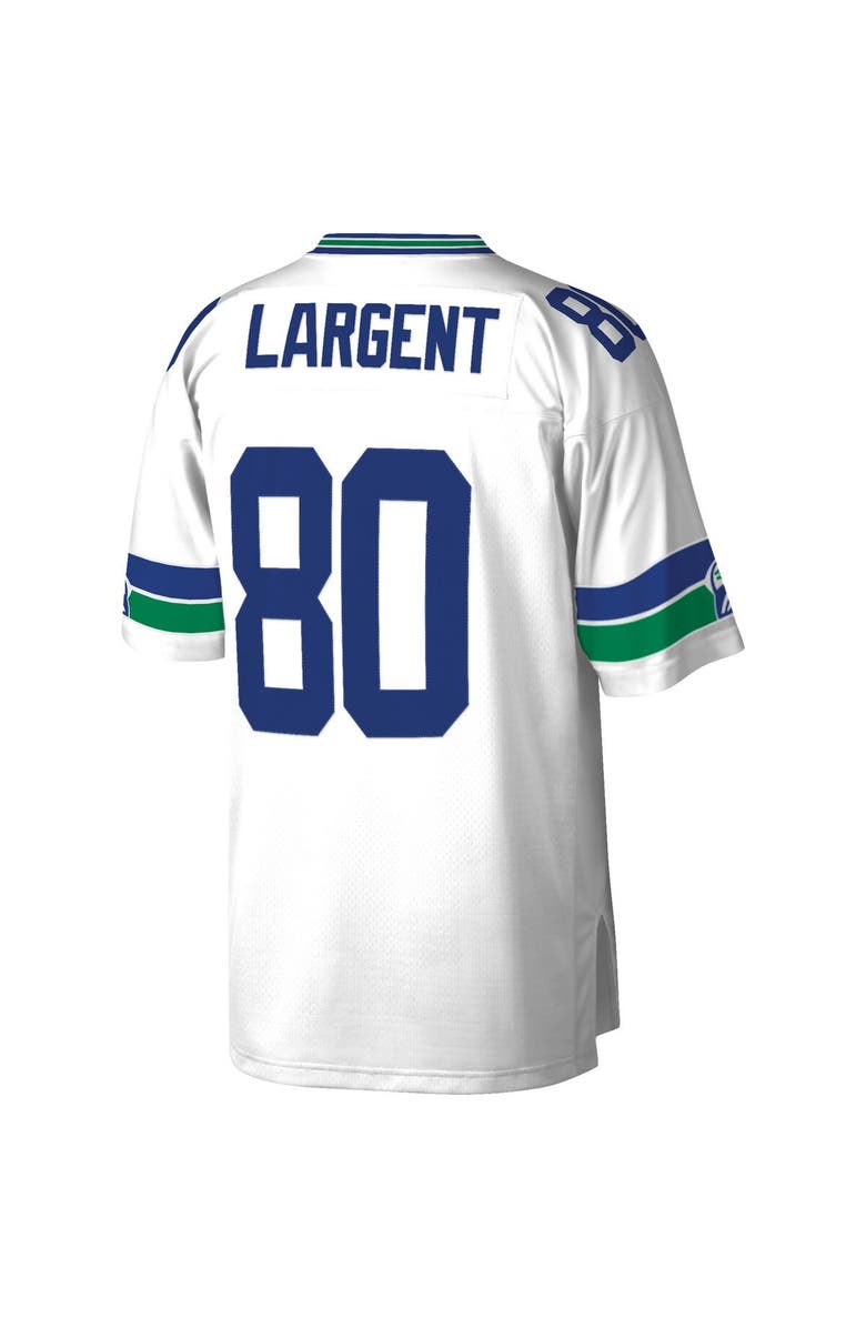 Mitchell & Ness Men's Mitchell & Ness Steve Largent White Seattle Seahawks Legacy Replica Jersey, Alternate, color, White