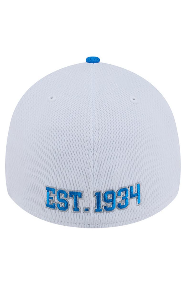 New Era Men's New Era  White/Blue Detroit Lions Dashmark Rays 39THIRTY Flex Hat, Alternate, color, White