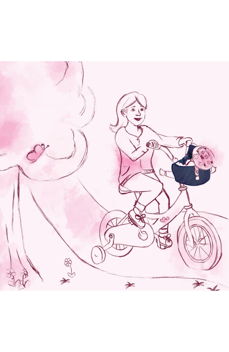 Gotz Bike Seat Blue Clouds For Dolls, Alternate, color, Blue