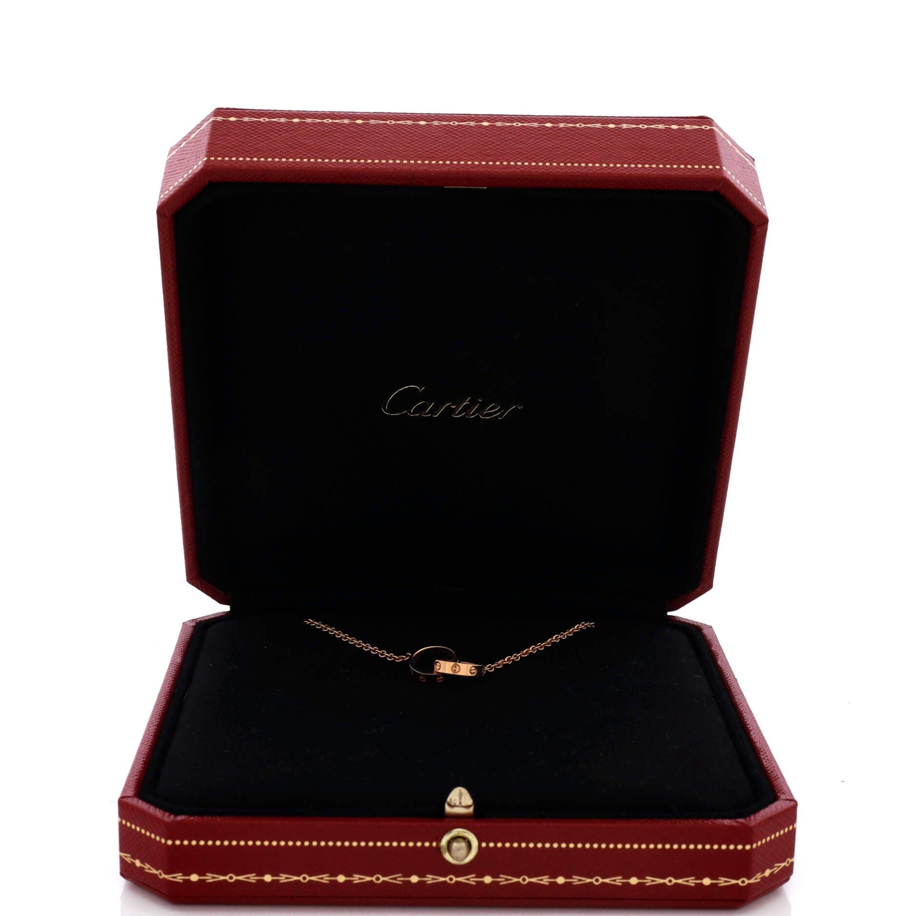 Love Interlocking Necklace 18K Rose Gold, Alternate, color, Metallic Gold