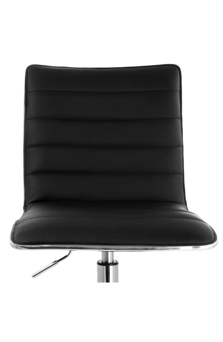 Elama 2 Piece Adjustable Faux Leather Rolling Office Chair, Alternate, color, Black
