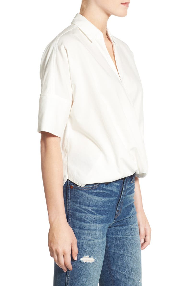 Madewell 'Courier' Drape Front Shirt, Alternate, color, 