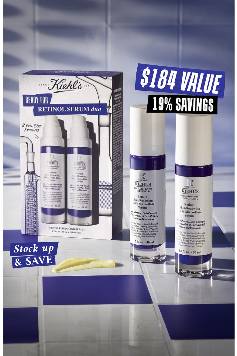 Retinol Skin-Renewing Daily Micro-Dose Serum Duo $184 Value, Alternate, color, NO COLOR