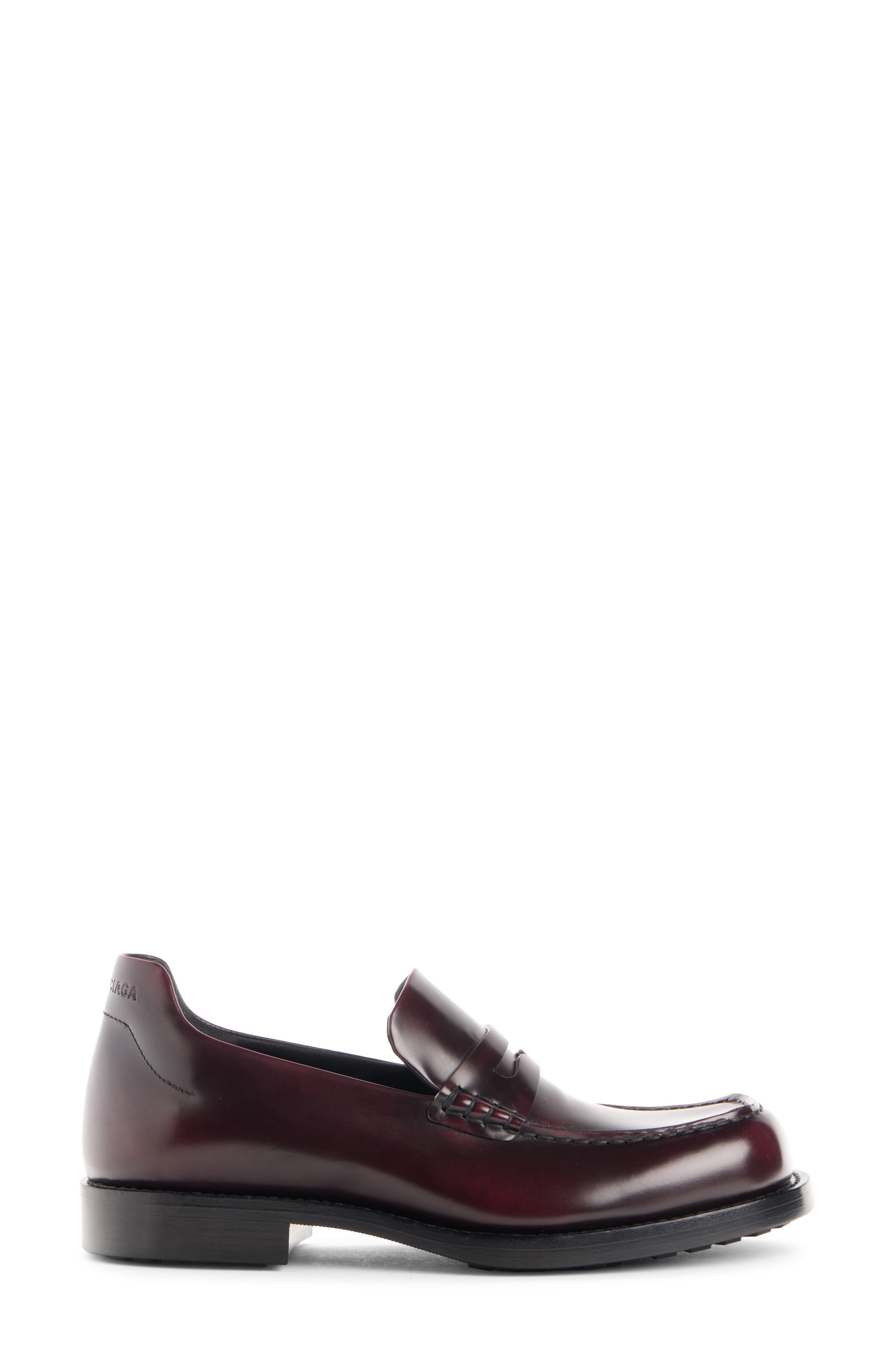 Balenciaga B Logo Comfy Loafer, Alternate, color, Burgundy Lacquer