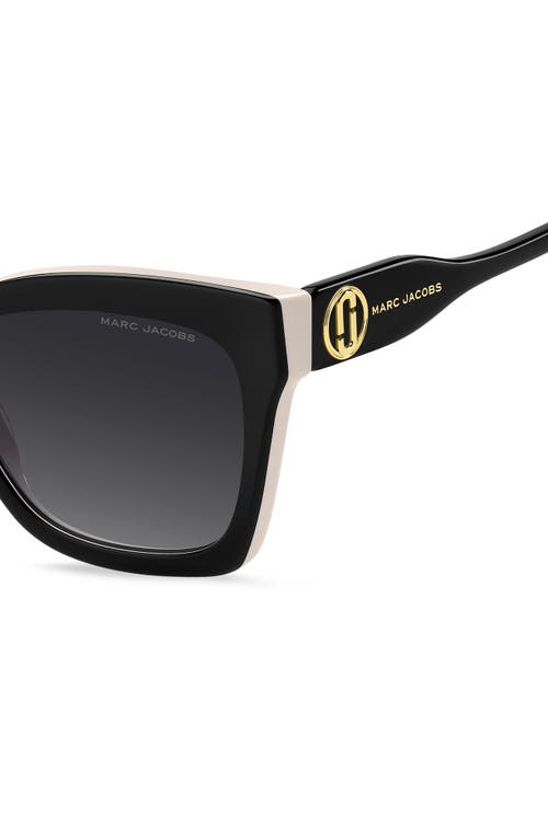 Marc Jacobs Logo-plaque Square-frame Sunglasses In Black