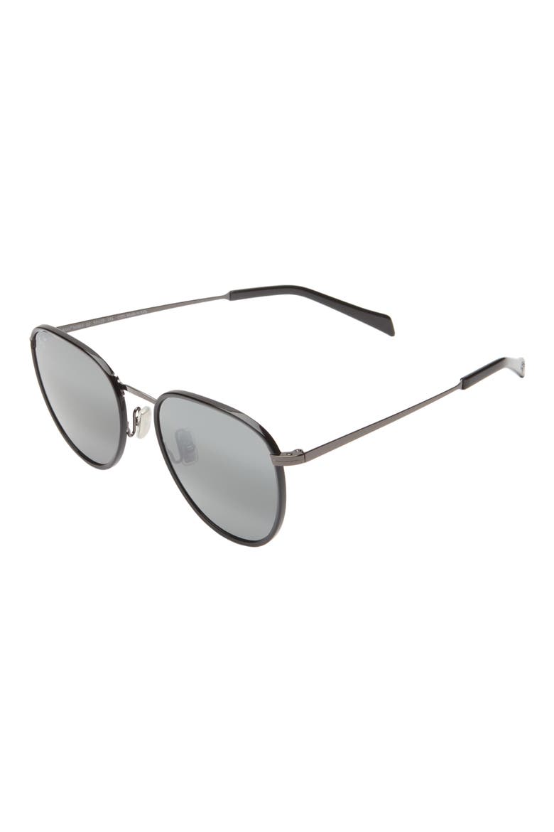 54mm Round Sunglasses, Alternate, color, BLACK GUNMETAL GREY