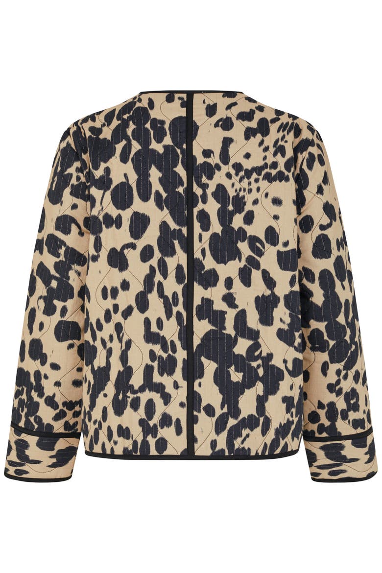 Javira Long Sleeve Animal Print Jacket, Alternate, color, Oxford Tan