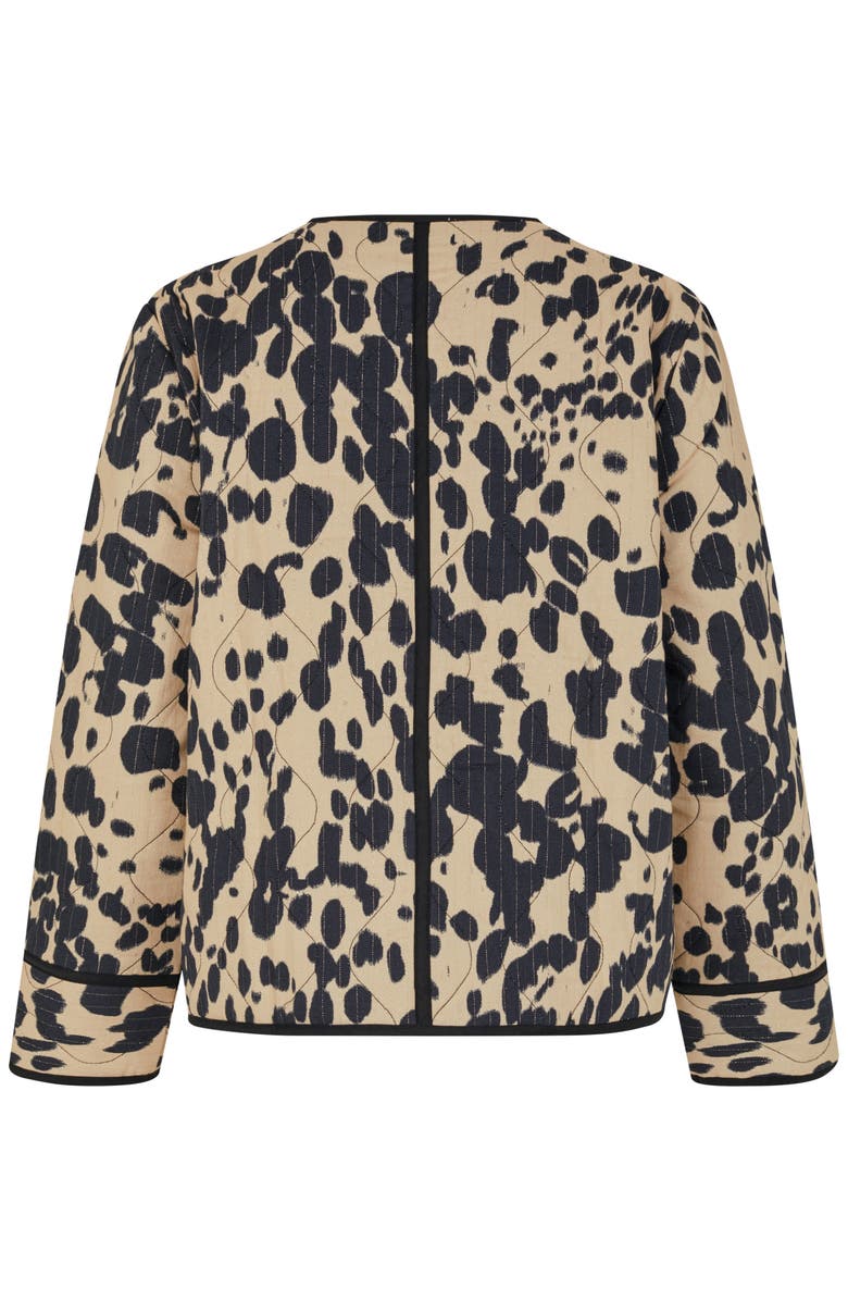 Masai Copenhagen Javira Long Sleeve Animal Print Jacket, Alternate, color, Oxford Tan
