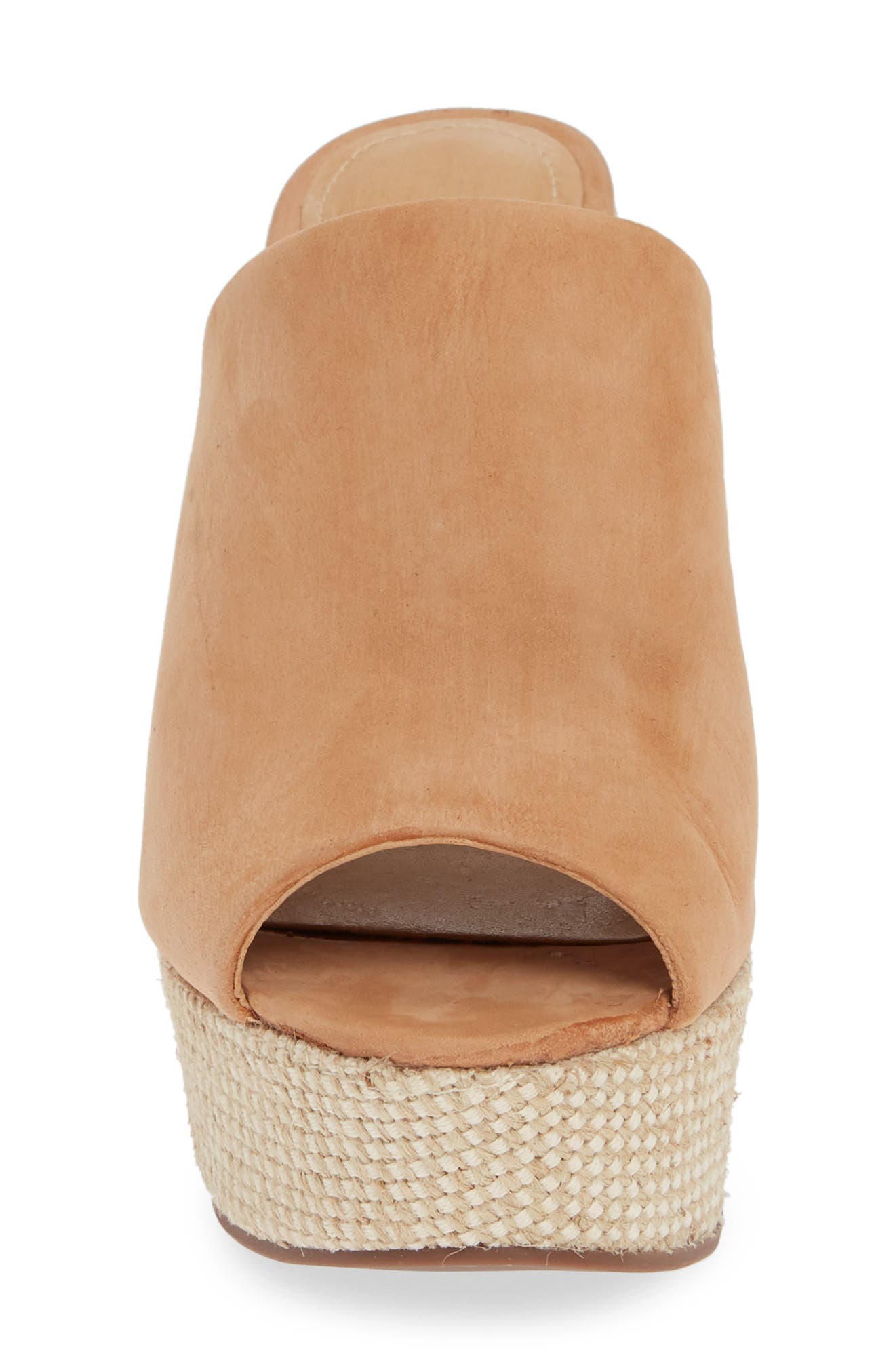 Dandara Platform Slide Sandal, Alternate, color, HONEY BEIGE NUBUCK LEATHER
