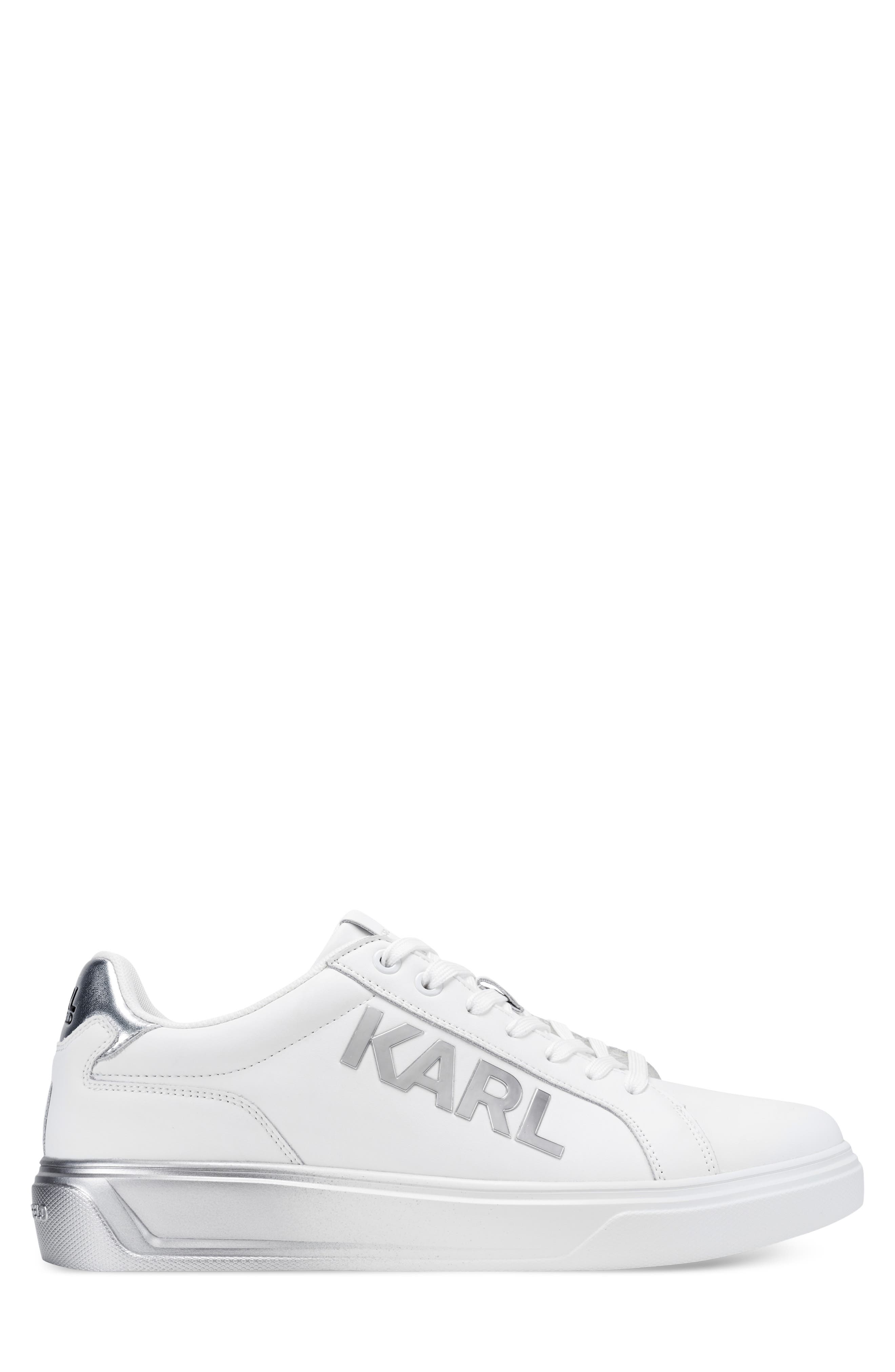 Edme Leather Sneaker, Alternate, color, WHITE