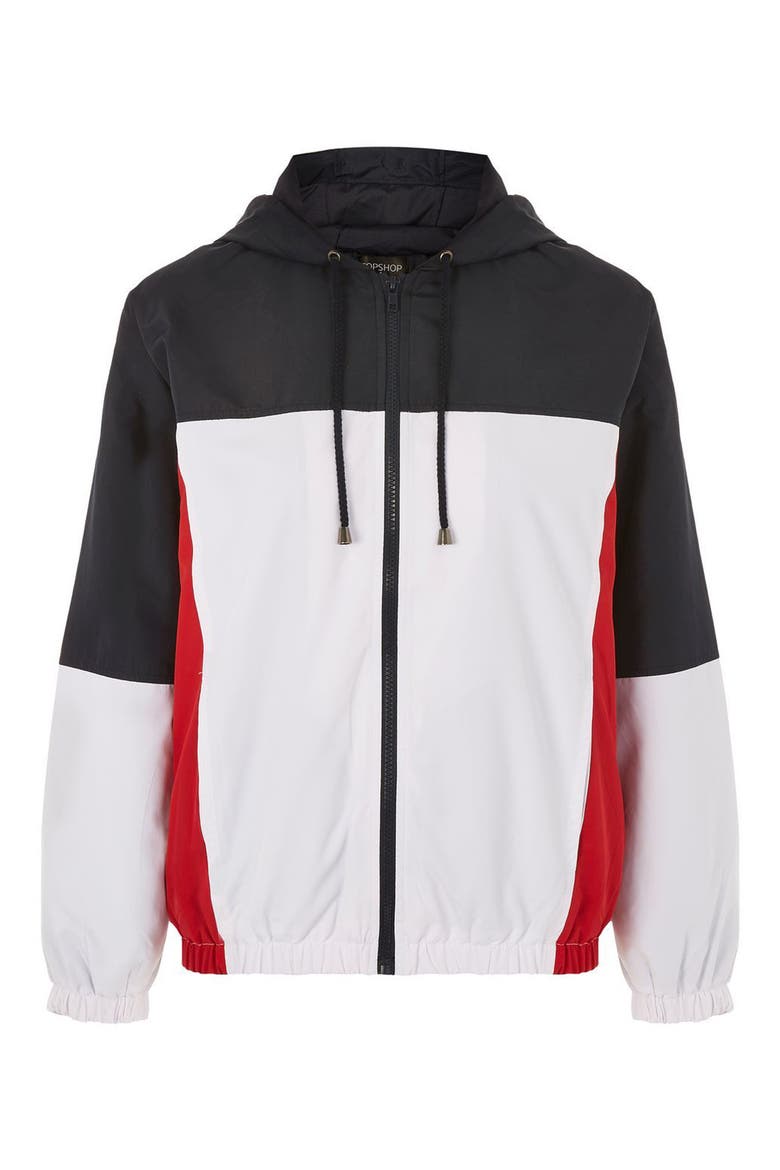Colorblock Windbreaker Jacket, Alternate, color, WHITE MULTI