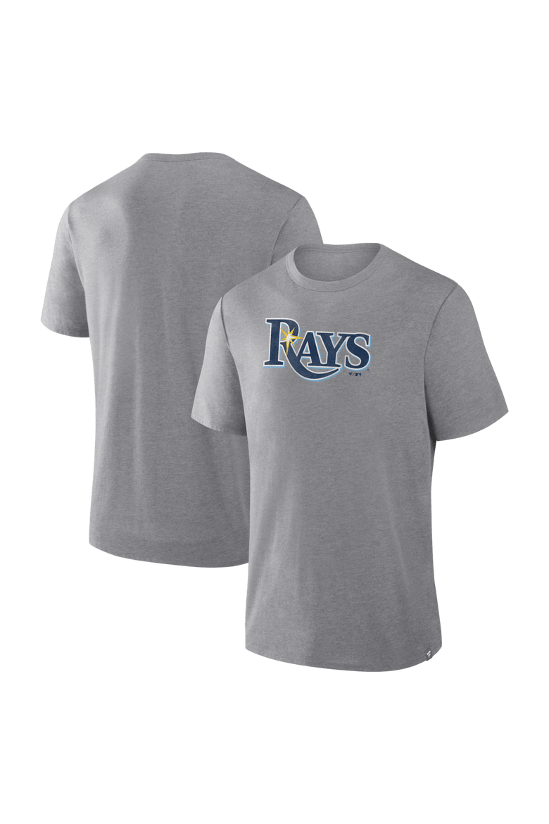Men's Fanatics Heather Gray Tampa Bay Rays Play Tribute Tri-Blend T-Shirt, Main, color, Heather Gray