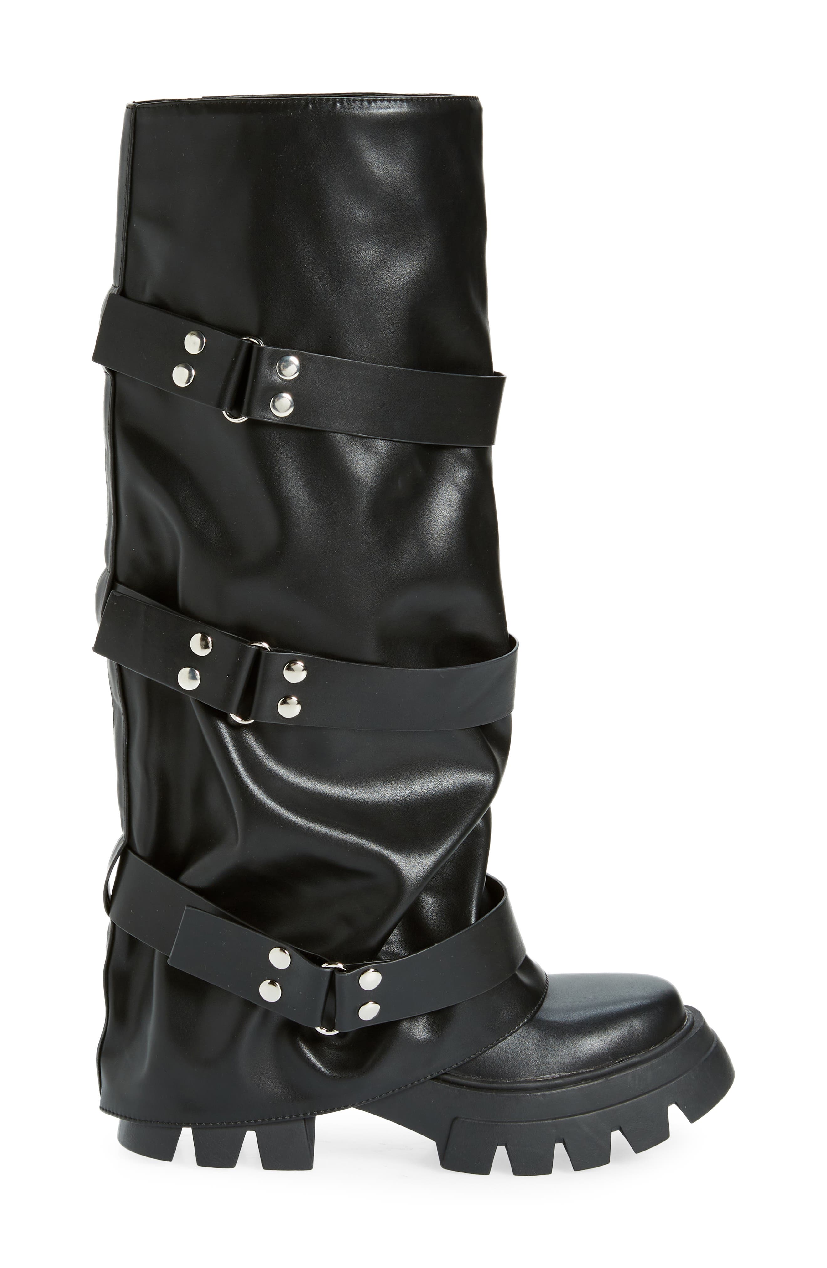 AZALEA WANG Charna Lug Sole Knee High Boot, Alternate, color, 