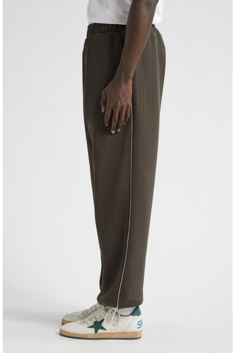 Star Wide Leg Track Pants, Alternate, color, MILITARY GREEN/ PAPYRUS