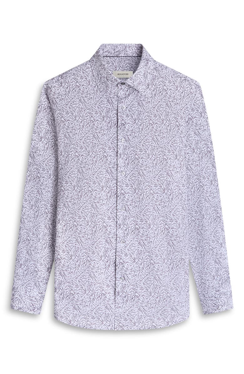Bugatchi James OoohCotton<sup>®</sup> Abstract Print Button-Up Shirt, Alternate, color, Zinc
