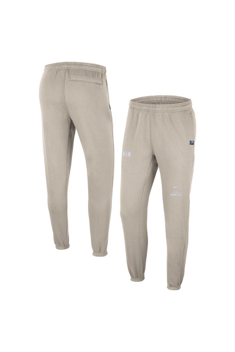 Men's Nike Cream Michigan Wolverines Jogger Pants, Main, color, Cream