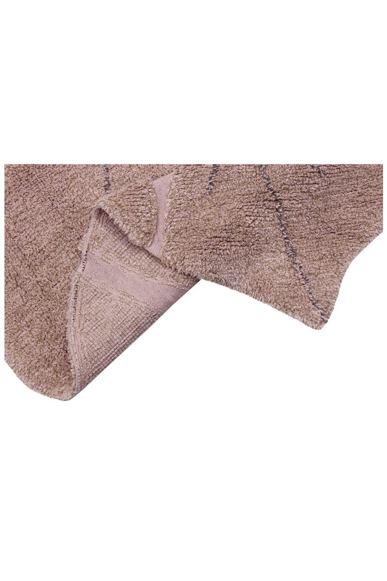 Monstera Leaf Washable Area Rug, Alternate, color, ROSE SOIL BROWN OLIVE