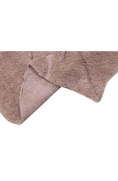 Lorena Canals Monstera Leaf Washable Area Rug In Brown