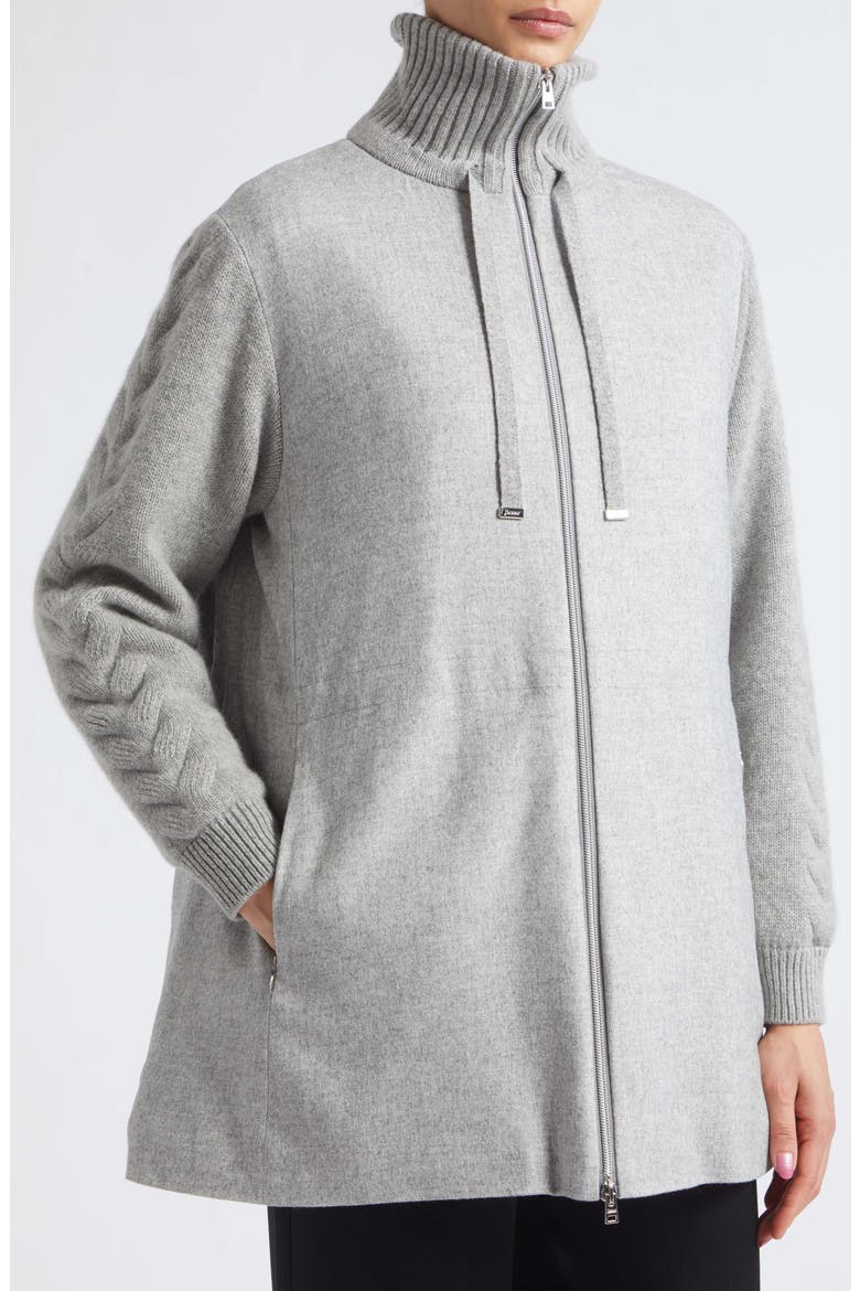Mixed Media Jacket, Alternate, color, 9410 GRIGIO PERLA