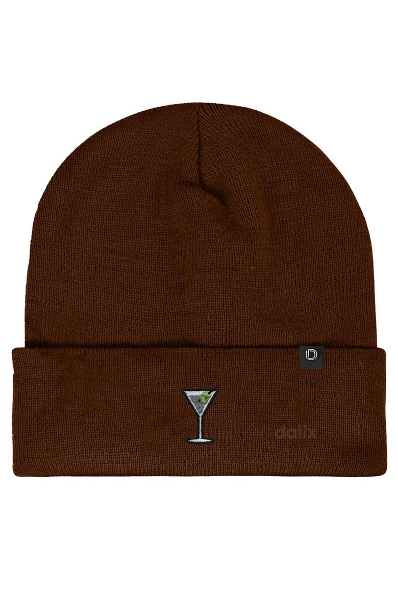 Martini Beanie Cap, Main, color, Brown