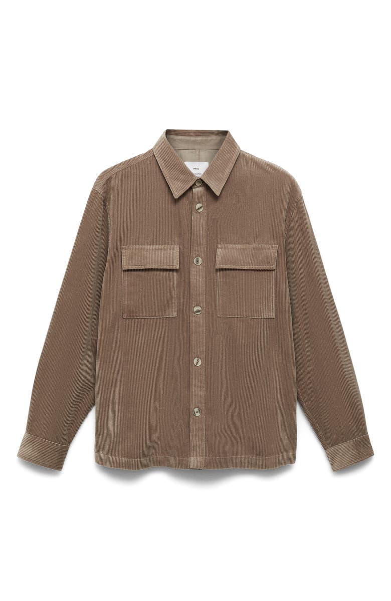 MANGO Regular Fit Corduroy Overshirt, Alternate, color, 
