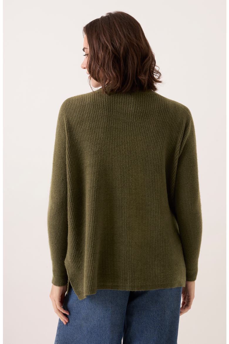 Longline Ribbed Cardigan, Alternate, color, Olive