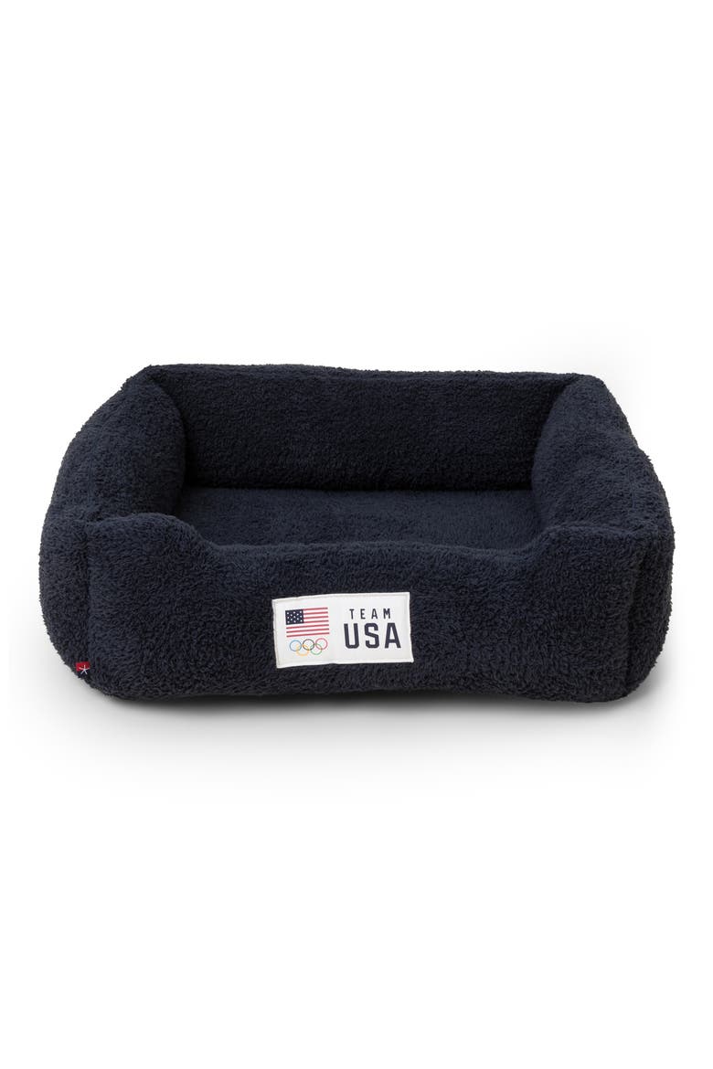 CozyChic® Flag Pet Bed, Main, color, INDIGO