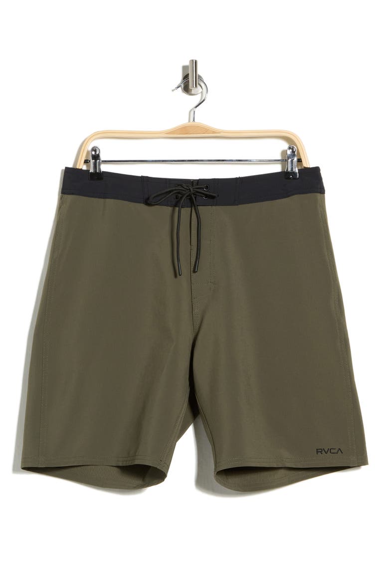 VA Solid Swim Trunks, Alternate, color, FATIGUE