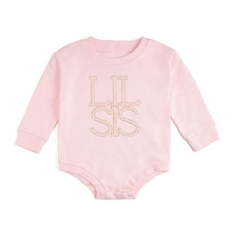 Lil Sis Pearl Patch Long Sleeve Romper (Baby)