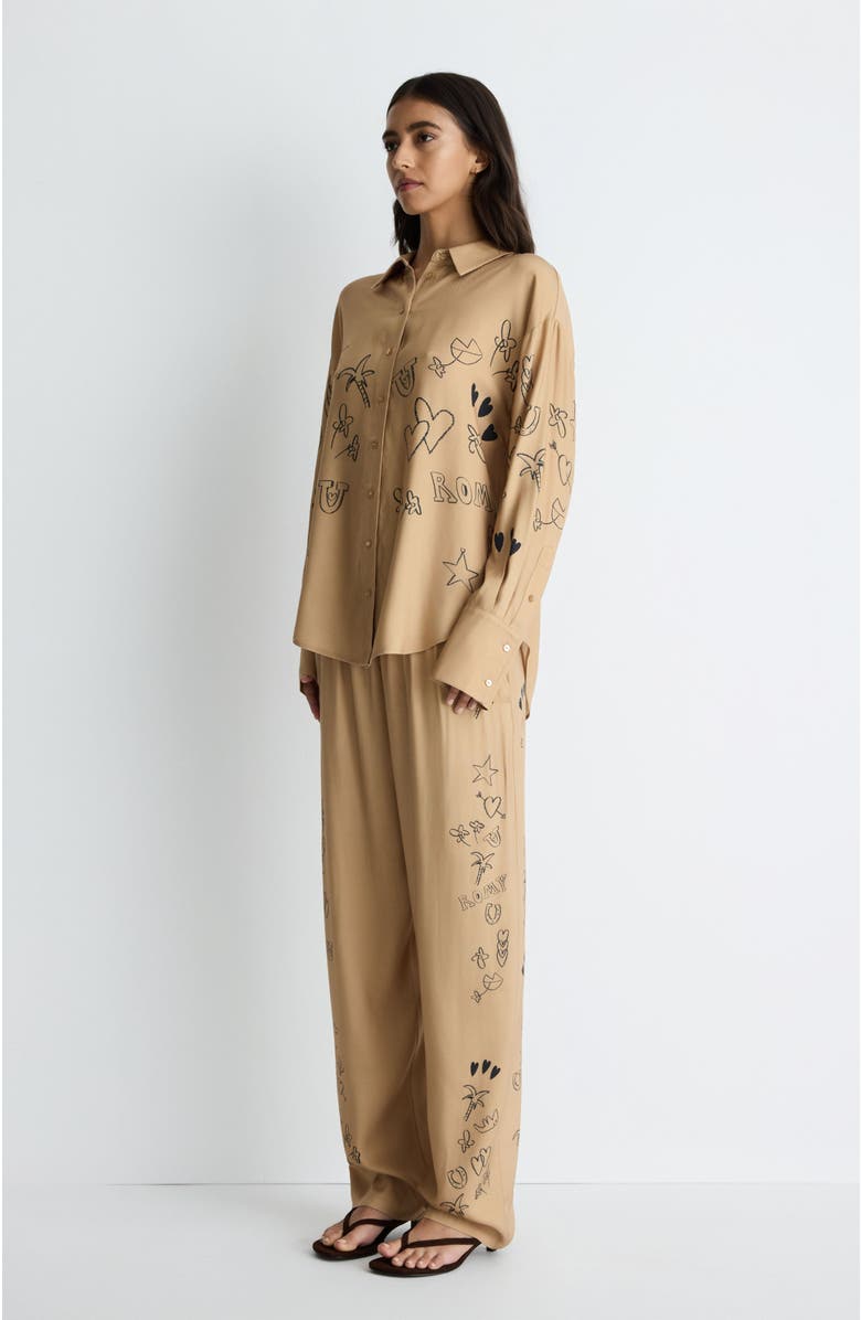 Romy Jakey Shirt, Alternate, color, Tan Print