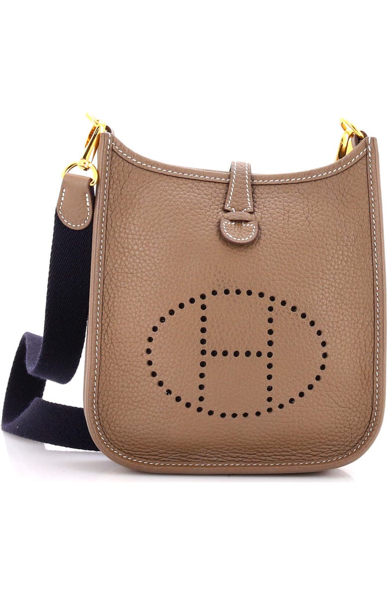 Pre-Owned Hermes Evelyne Bag Gen III Clemence TPM, Main, color, Etoupe