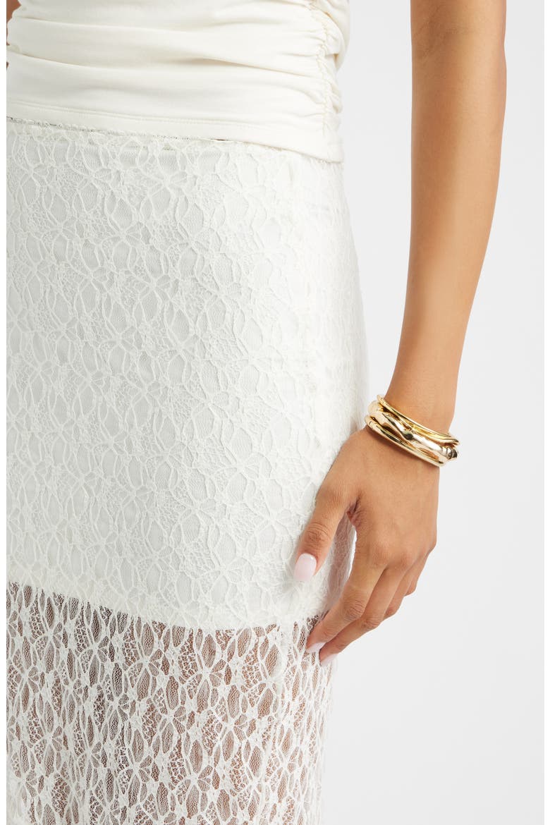 Lace Midi Skirt, Alternate, color, IVORY