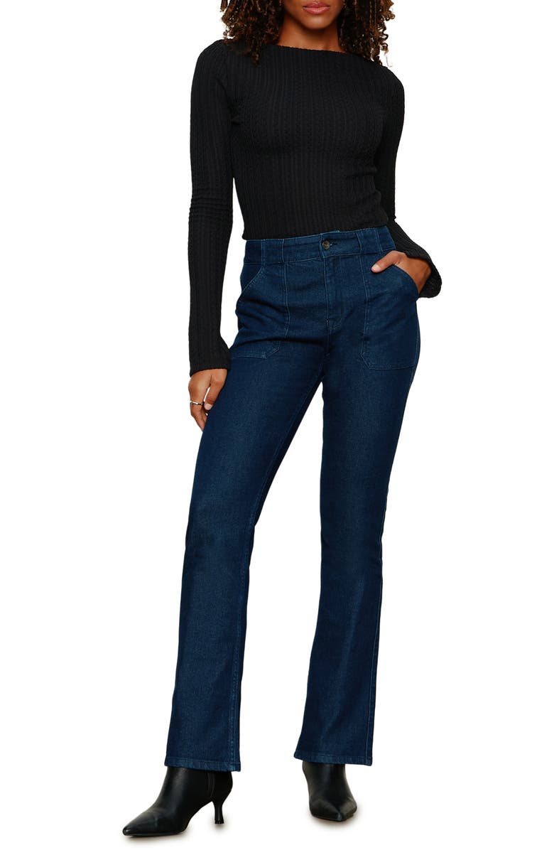 Sanctuary Hayden Utility Bootcut Jeans, Alternate, color, Plot Twist Blue