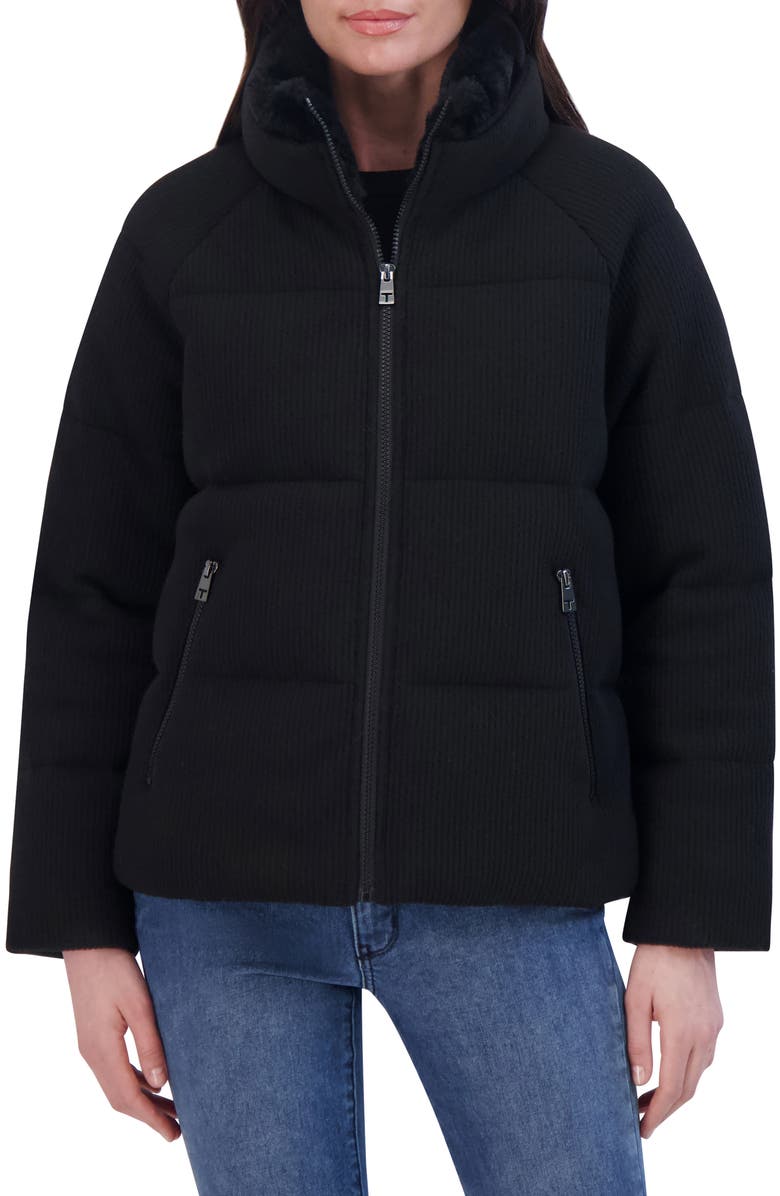 Tahari Sandy Rib Quilt Jacket, Main, color, 