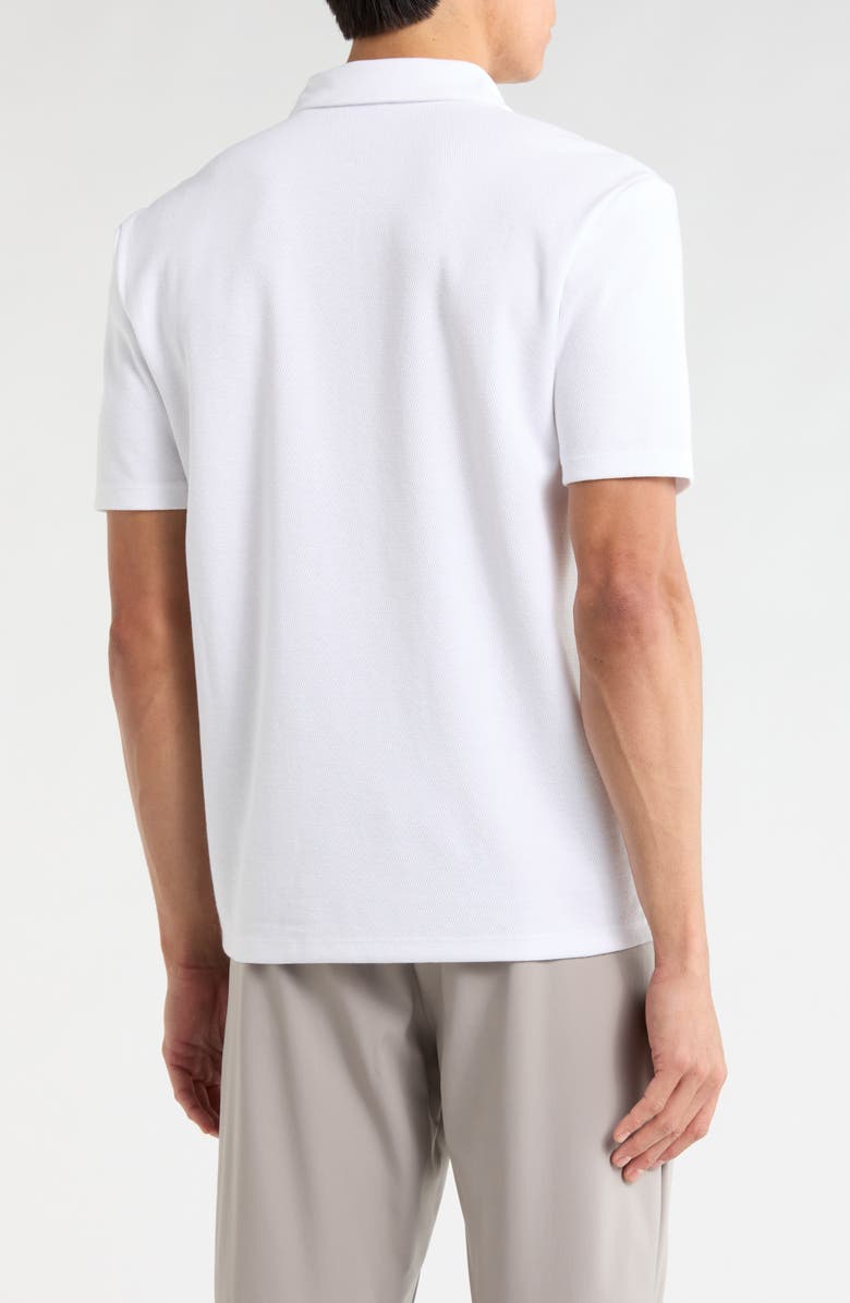 Vince Johnny Collar Piqué Polo, Alternate, color, Optic White