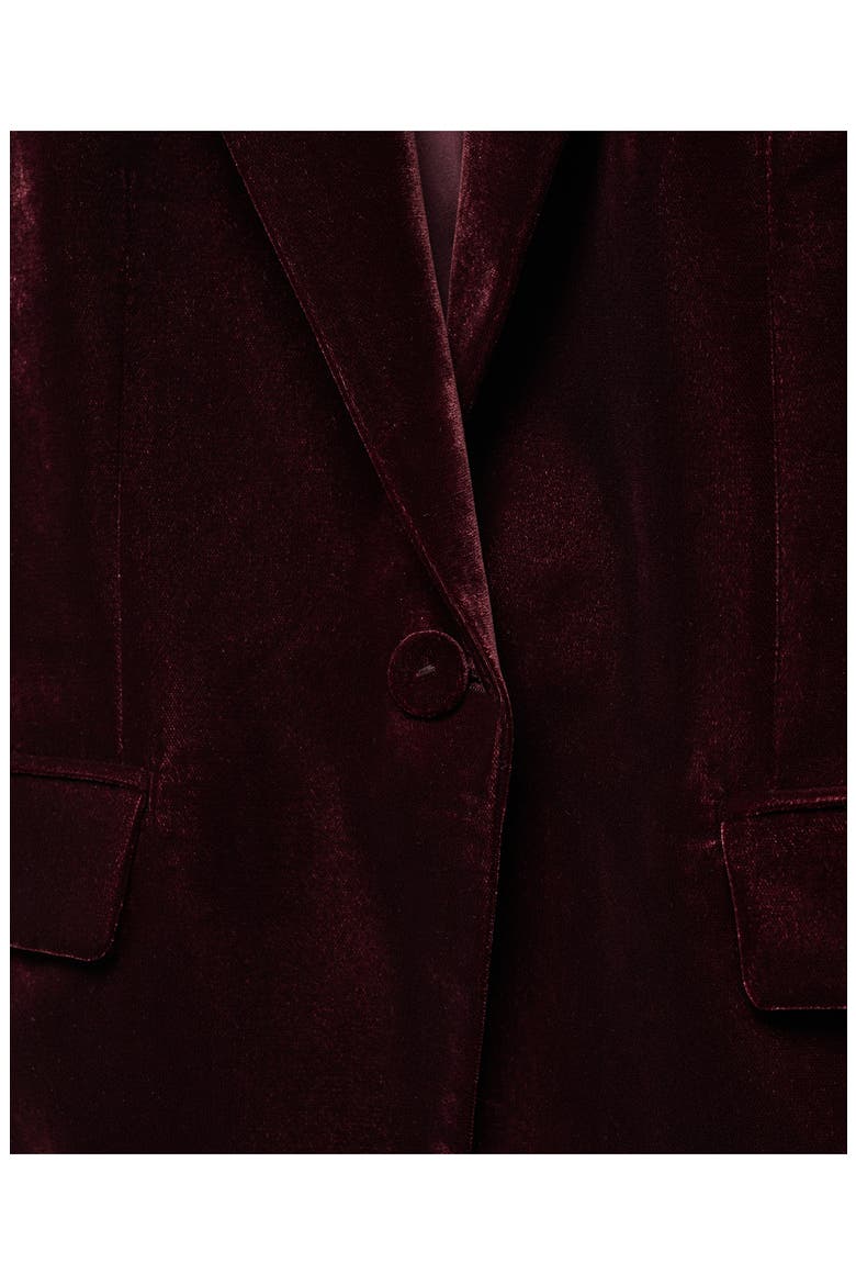 Velvet Blazer, Alternate, color, BURGUNDY