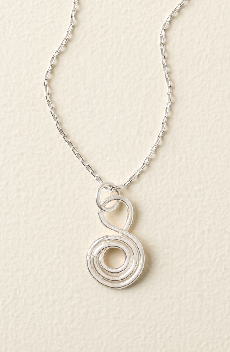 Uncommon Goods Gratitude Necklace, Main, color, Silver
