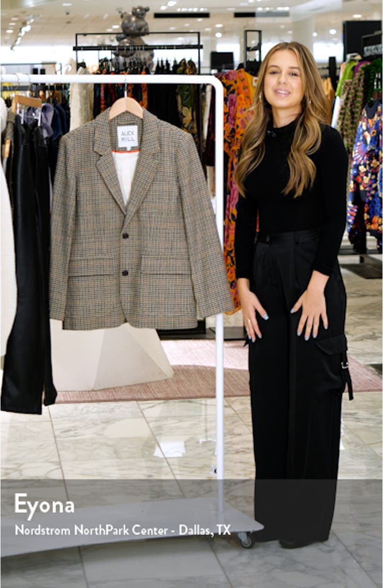 Eleanor Houndstooth Check Wool Blazer, sales video thumbnail