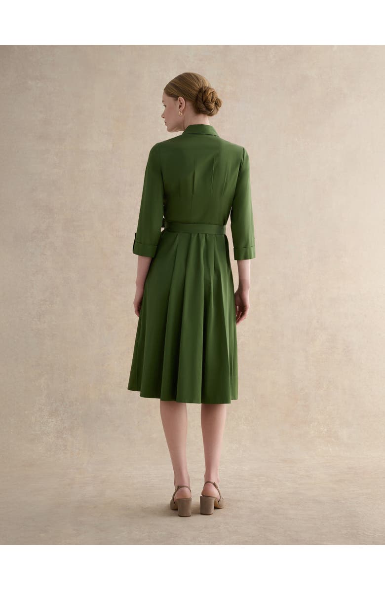 HOBBS LONDON Brigitta Midi Dress, Alternate, color, Pine Green