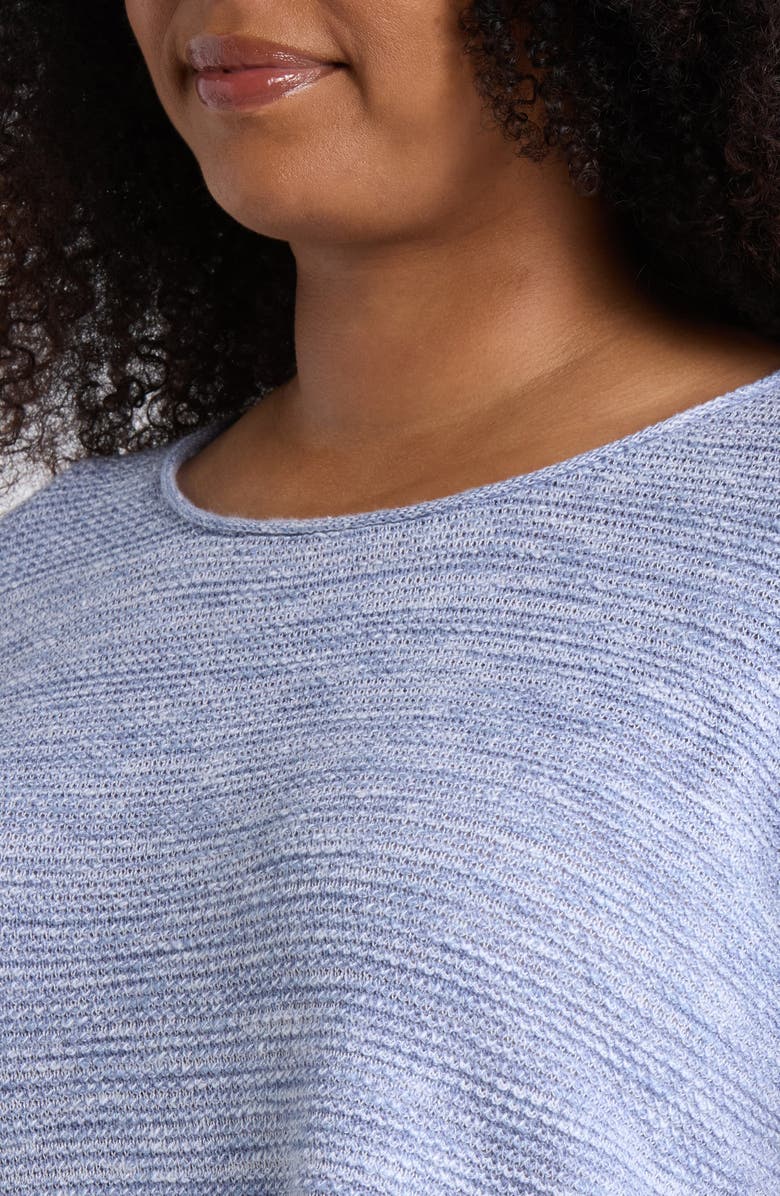 Eileen Fisher Crewneck Organic Linen & Organic Cotton Sweater, Alternate, color, Haze