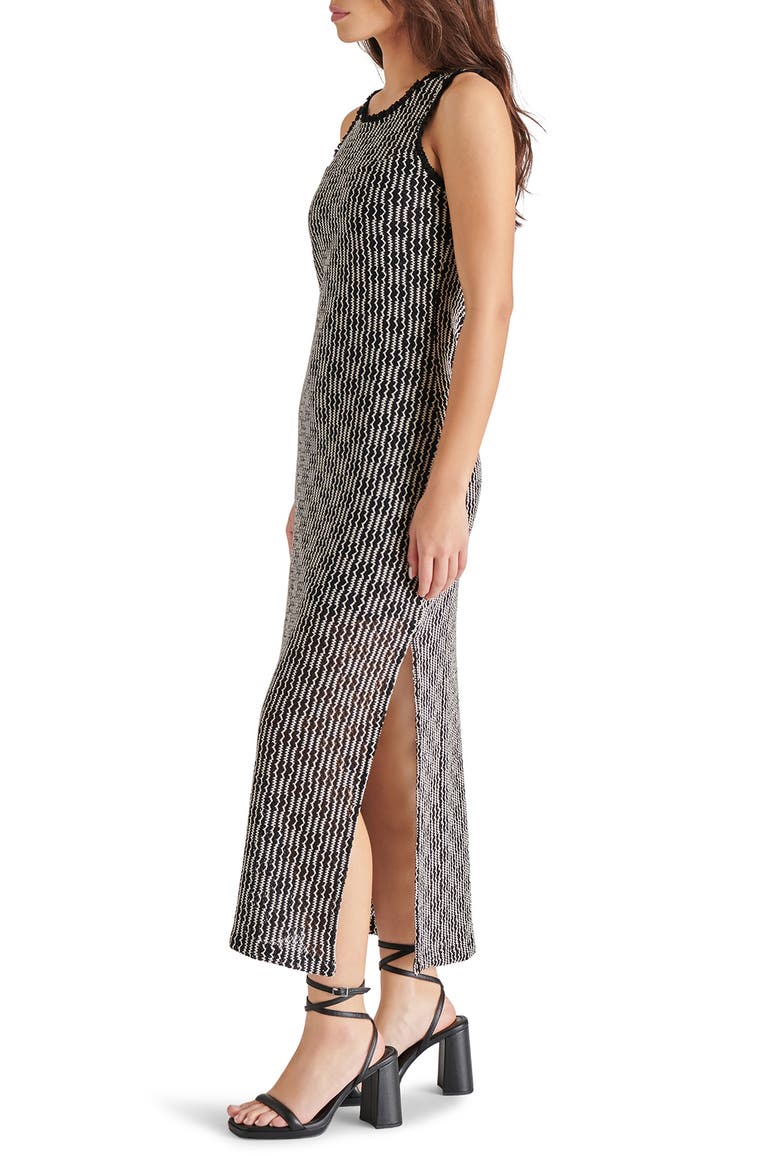 Nyssa Textured Sleeveless Knit Dress, Alternate, color, BLACK