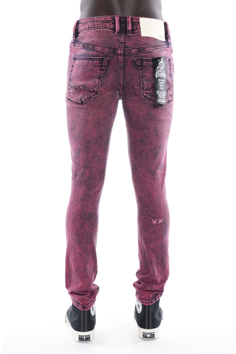 Punk Ripped Super Skinny Jeans, Alternate, color, RUBY RED