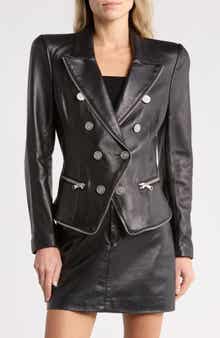 Ottilie Zip Leather Blazer