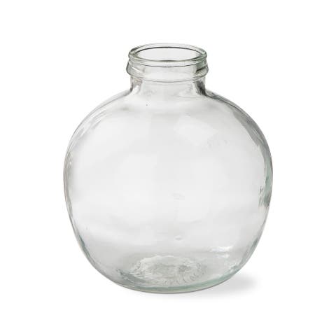 Large Recycled Glass Jar Vase Clear Summer Home Decor
