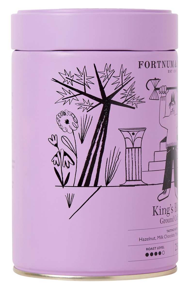 Fortnum & Mason King's Blend Ground Coffee Tin, Alternate, color, Pastel Purple