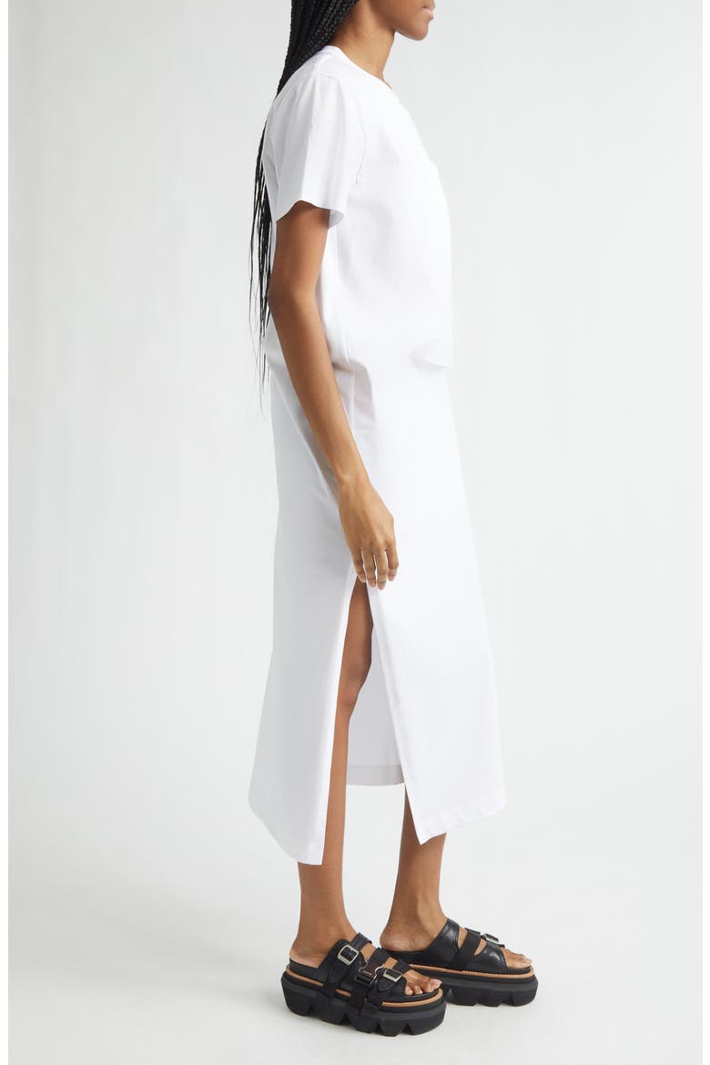 Cotton Jersey Dress, Alternate, color, WHITE