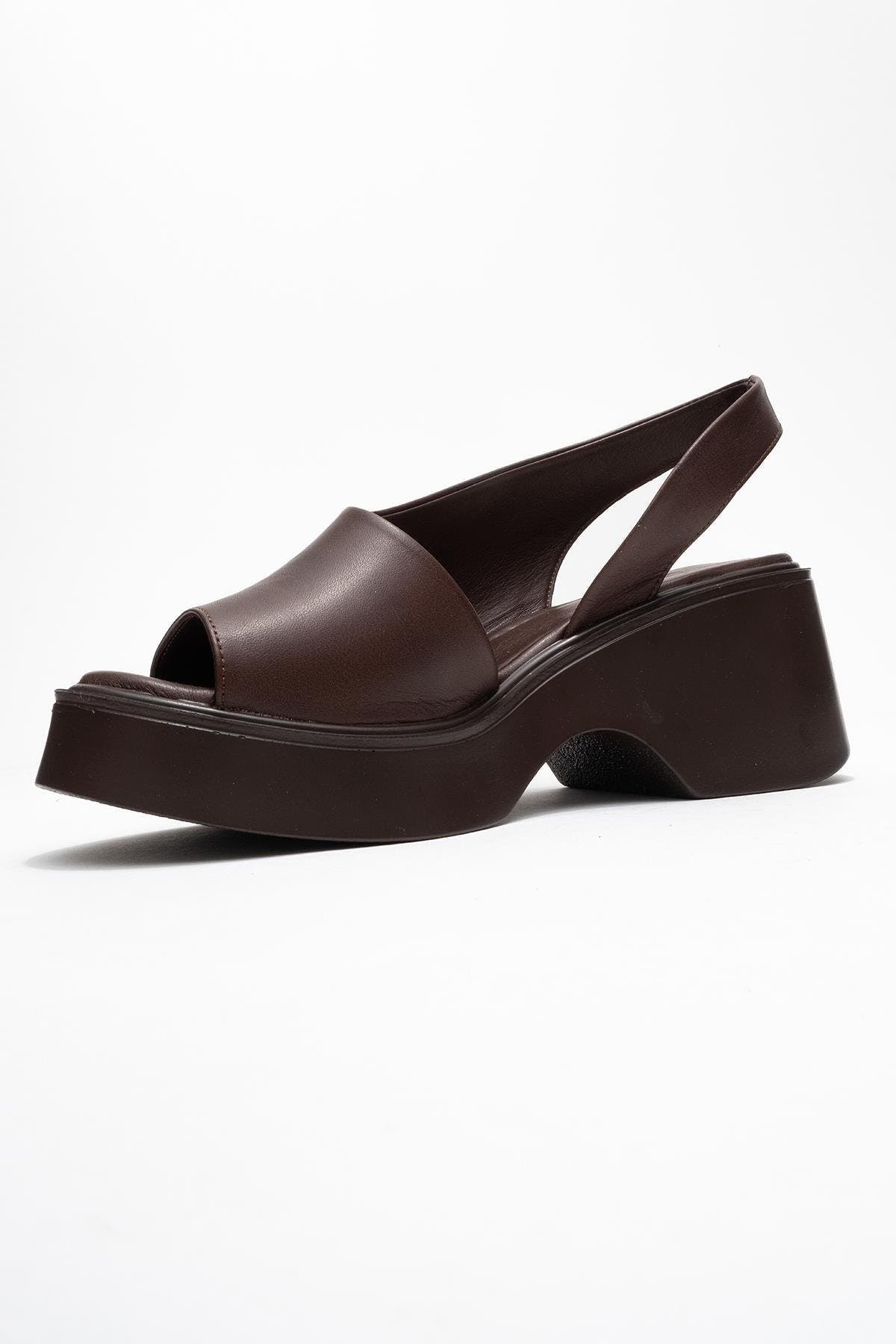 ROY Leather Wedge Sandal, Alternate, color, Brown