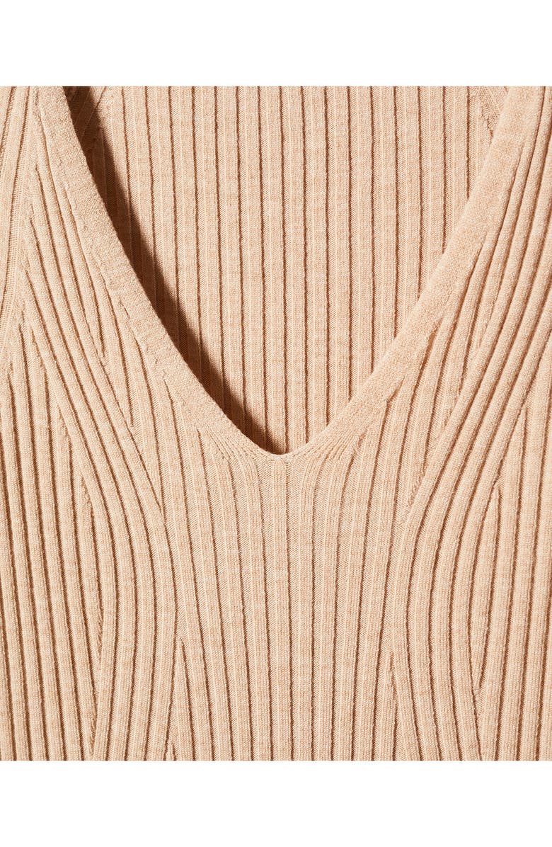 MANGO Long Sleeve Tie Belt Midi Sweater Dress, Alternate, color, 