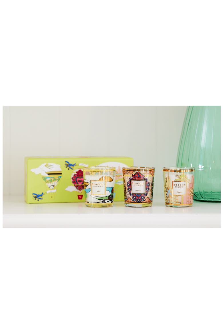 Rio-Mexico-Miami Travel Candle Trio, Alternate, color, MULTICOLOR